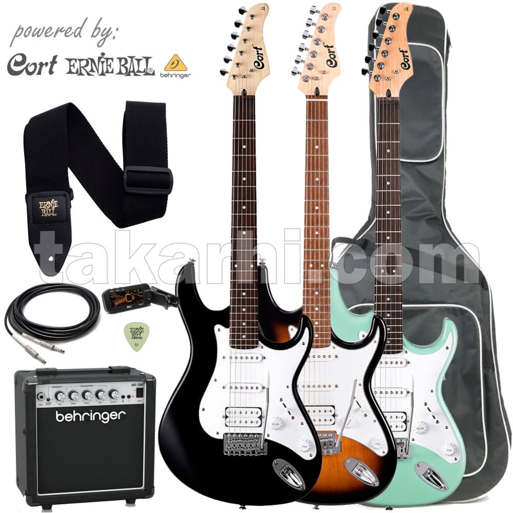 Pack de Guitarra Eléctrica CORT G110 & Amplificador Basic - Expo Music Perú