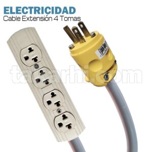 CABLE ELECTRICIDAD DE 4 TOMAS